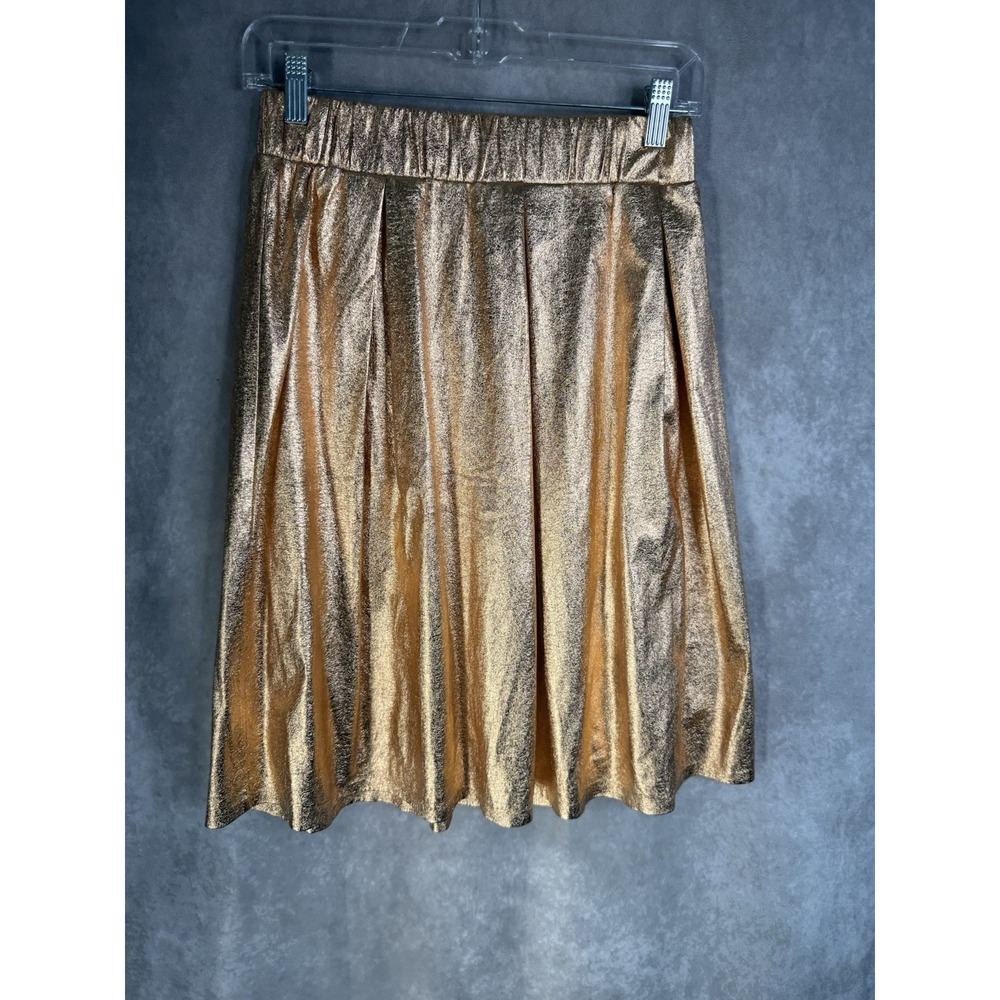 Anthropologie x Moulinette Soeurs Skirt In Metallic Copper Women's Size S
